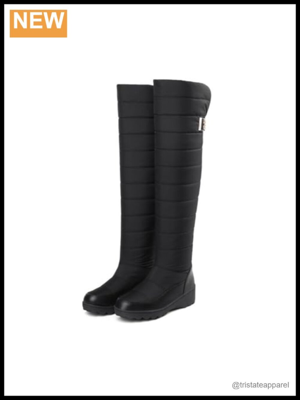 Warm Fur Lined Over The Knee Snow Boots Waterproof Thick Sole Winter